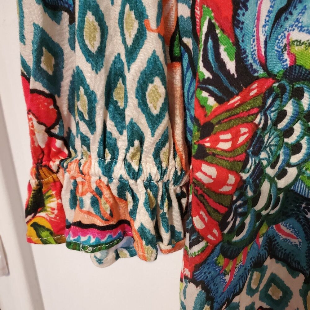 Bl^nk London Anthropologie Stephanie Top S V Neck Floral Boho Flowy Feminine - Picture 4 of 7